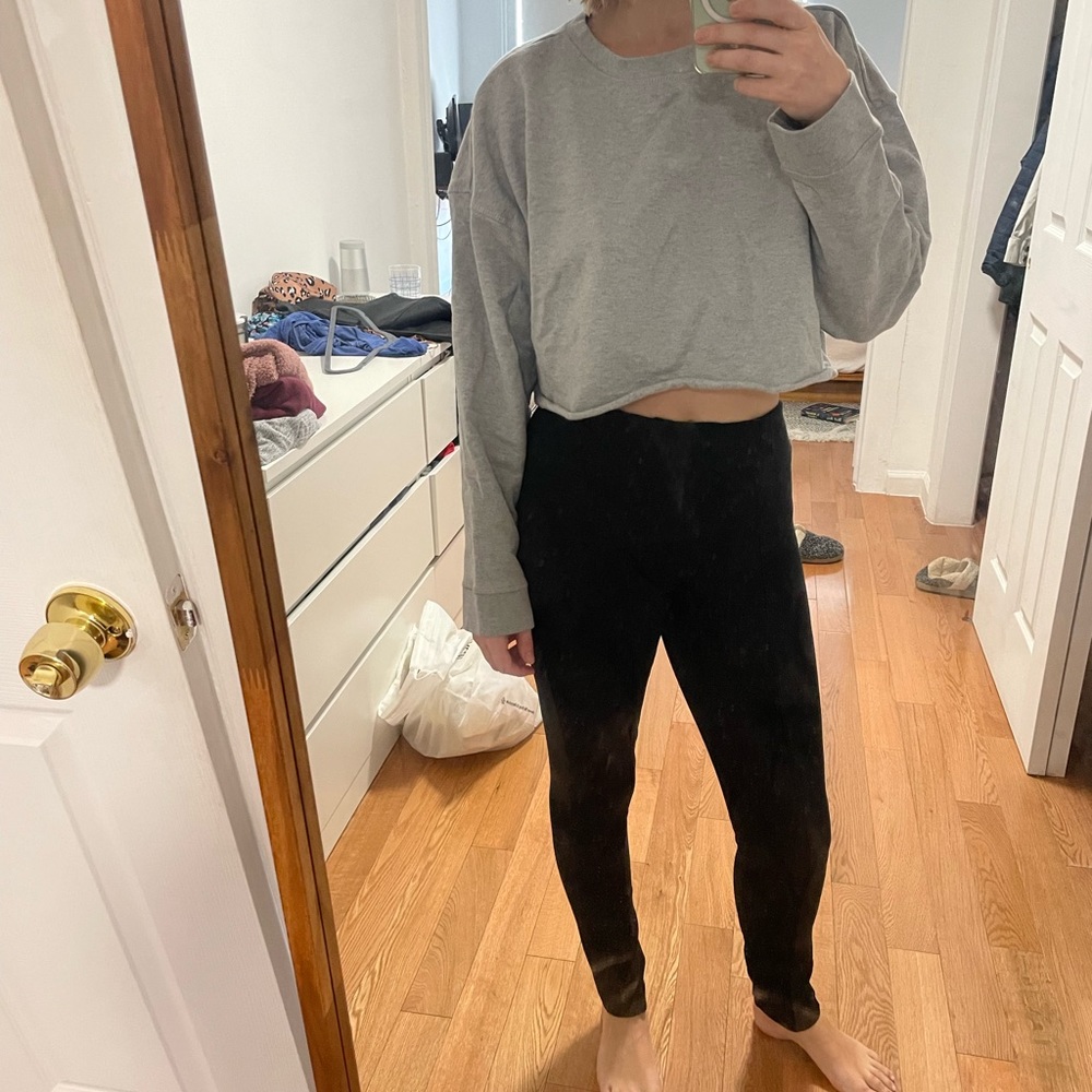 Cropped Cotton-Blend Sweatshirt